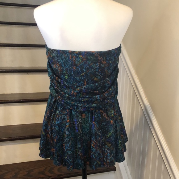 FREE PEOPLE Sleeveless Turquoise Wrap Top Sz 12 - Picture 8 of 10